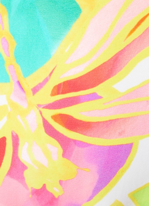 Seafolly Wonderland bikinislip met strikdetail en bloemenprint - detail 5 roze