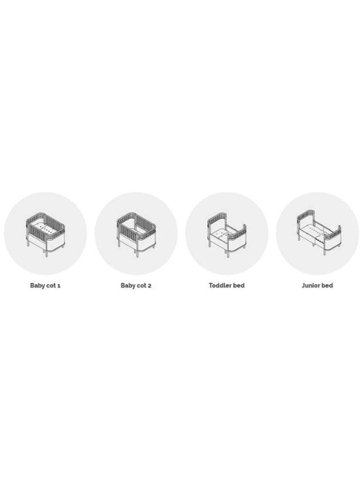 Sebra Sebra Kili baby ledikant - detail 5 donkergrijs