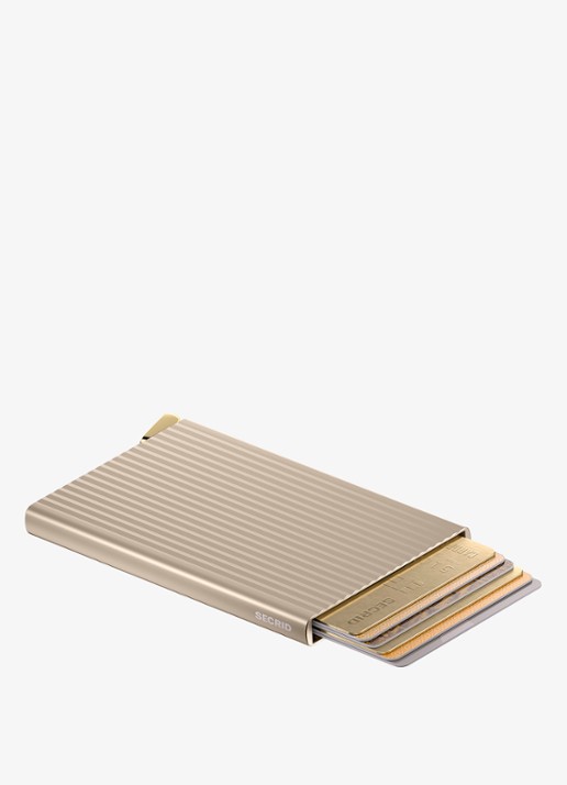 Secrid Cardprotector+ pasjeshouder van aluminium - achterkant 3 creme
