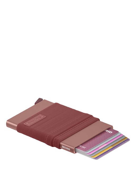 Secrid Flexwallet pasjeshouder van aluminium - voorkant 3 oudroze
