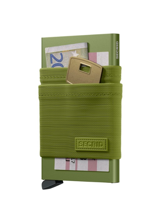 Secrid Flexwallet pasjeshouder van aluminium - detail groen