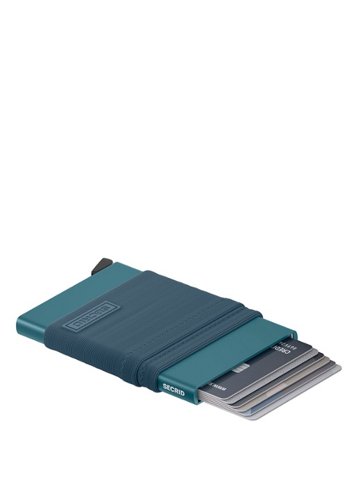 Secrid Flexwallet pasjeshouder van aluminium - voorkant 5 turquoise