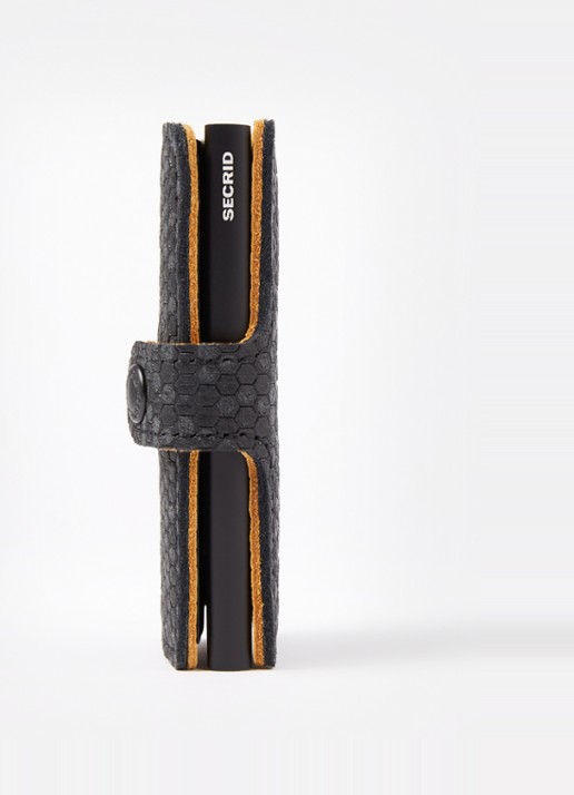 Secrid Miniwallet Beehive Wallet pasjeshouder van leer - detail 2 zwart