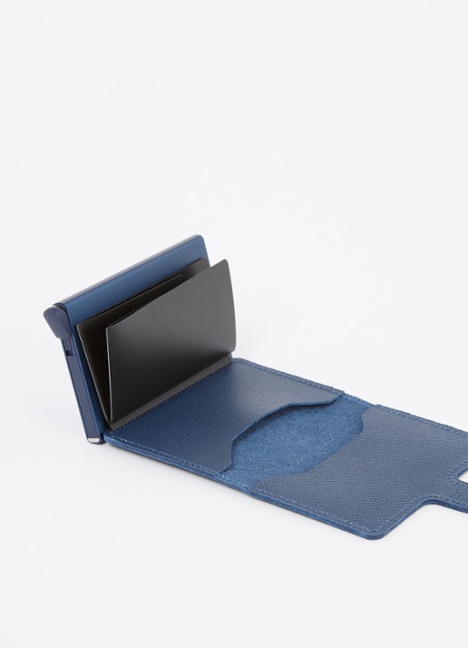 Secrid Miniwallet pasjeshouder van leer - voorkant 3 indigo