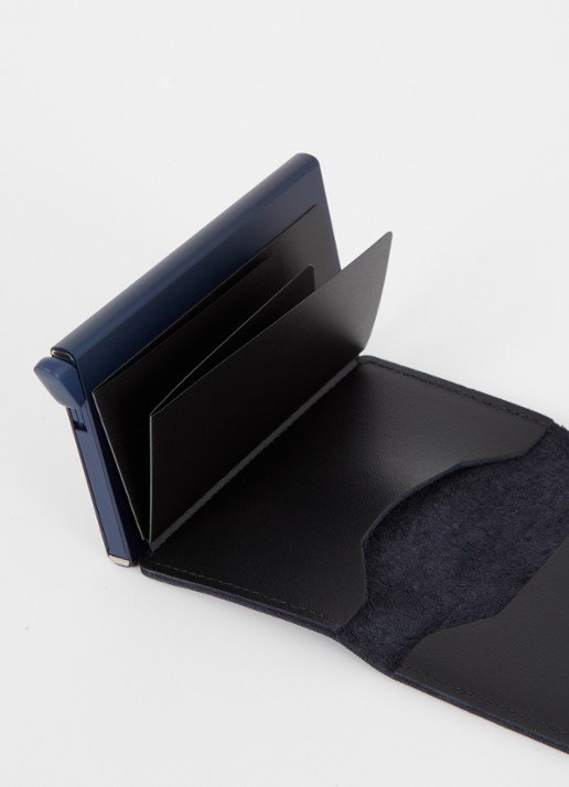 Secrid Miniwallet pasjeshouder van leer - voorkant 2 zwart