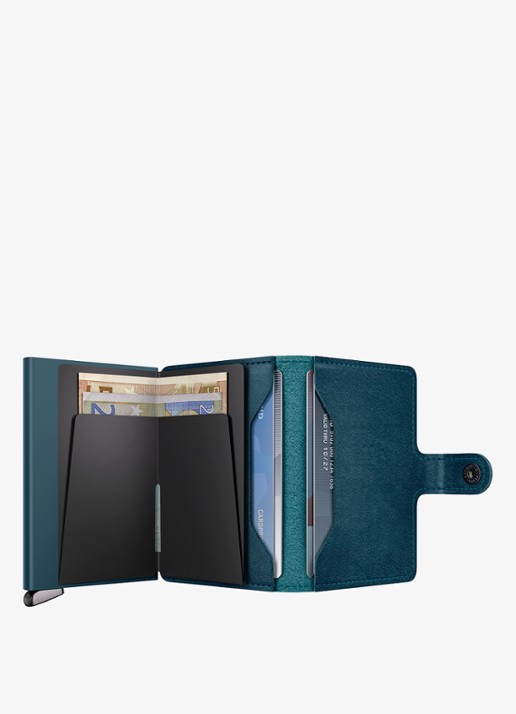 Secrid Miniwallet+ pasjeshouder van leer - detail 5 petrol