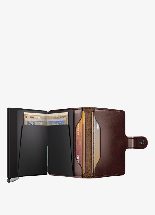 Secrid Miniwallet+ pasjeshouder van leer - detail 3 donkerbruin
