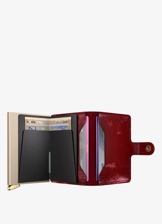 Secrid Miniwallet+ pasjeshouder van leer - detail 5 rood