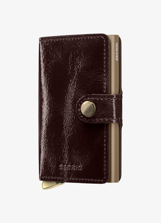Secrid Miniwallet+ pasjeshouder van leer - voorkant 2 bordeauxrood