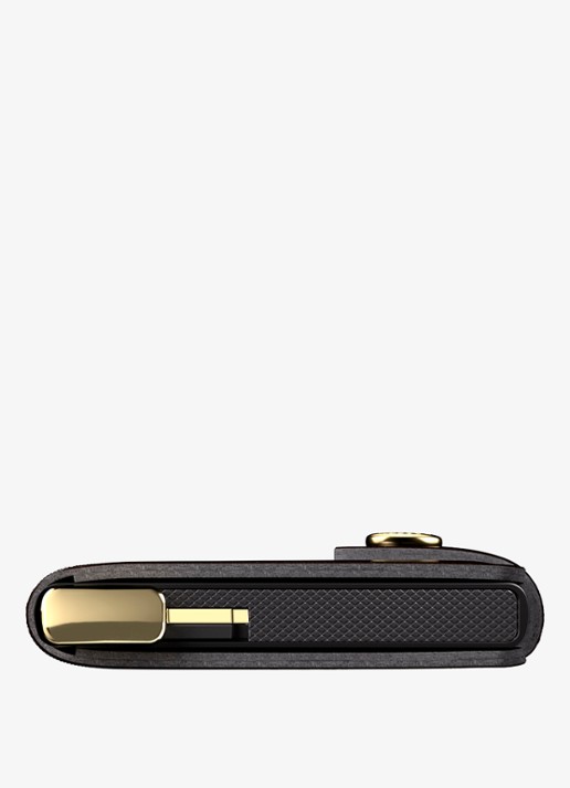 Secrid Miniwallet+ pasjeshouder van leer - detail 3 zwart