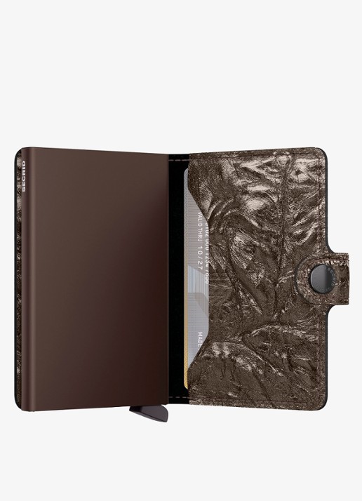 Secrid Miniwallet pasjeshouder van leer - detail 3 brons