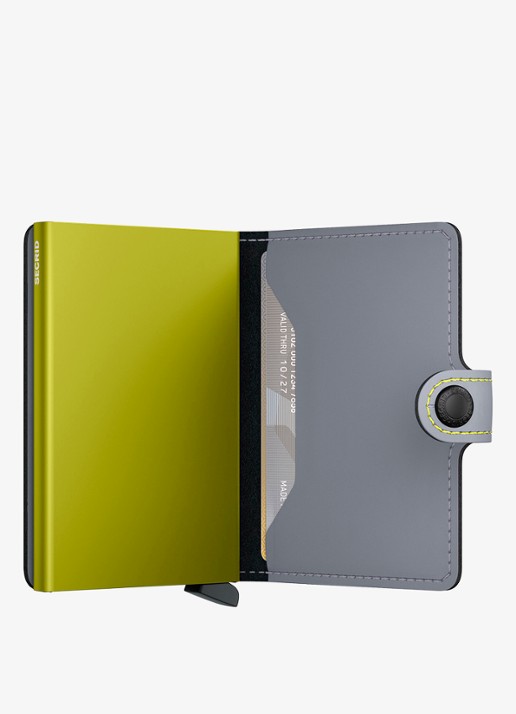 Secrid Miniwallet pasjeshouder van leer - detail 3 lichtgrijs