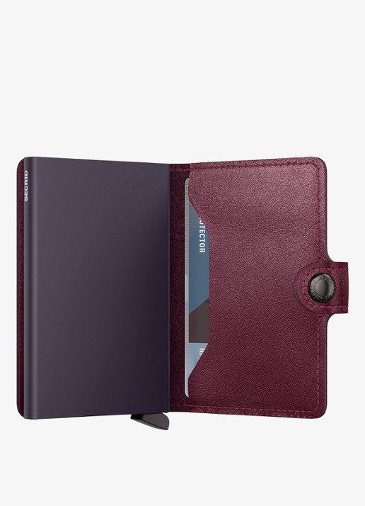 Secrid Miniwallet pasjeshouder van leer - detail 3 cranberryrood
