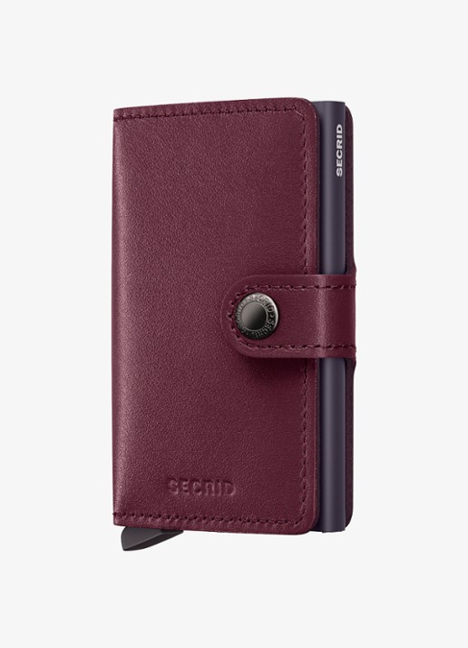 Secrid Miniwallet pasjeshouder van leer - voorkant 2 cranberryrood