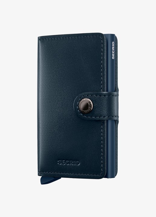 Secrid Miniwallet pasjeshouder van leer - voorkant 5 donkerblauw