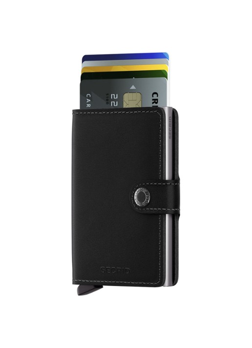 Secrid Miniwallet Wallet pasjeshouder van leer - voorkant 5 zwart