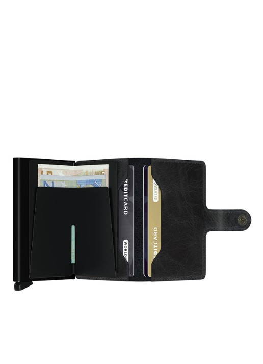 Secrid Miniwallet Wallet pasjeshouder van leer - achterkant 5 antraciet