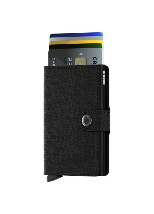 Secrid Miniwallet Wallet pasjeshouder van leer - voorkant 6 zwart
