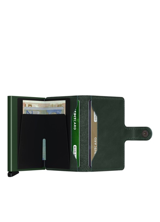 Secrid Miniwallet Wallet pasjeshouder van leer - achterkant 3 groen