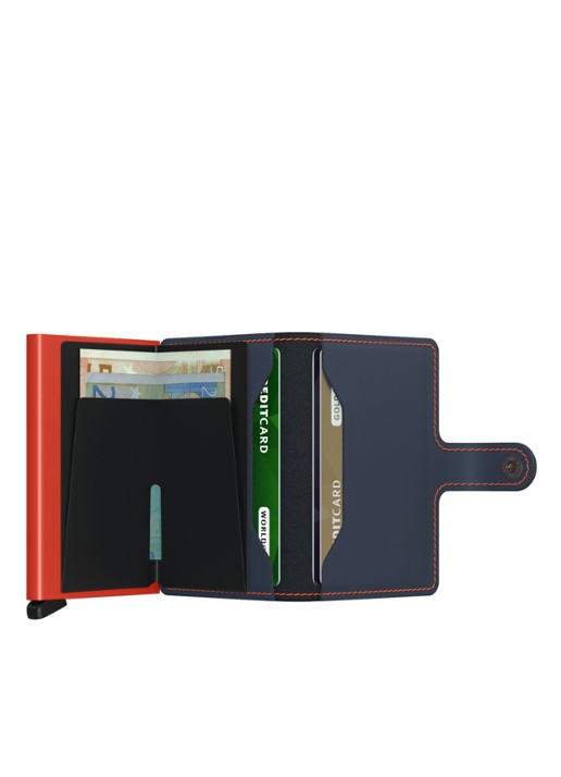 Secrid Miniwallet Wallet pasjeshouder van leer - detail 4 donkerblauw