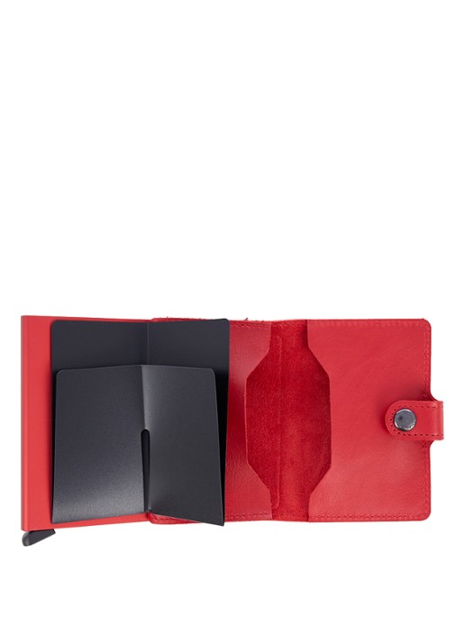 Secrid Miniwallet Wallet pasjeshouder van leer - detail 2 steenrood
