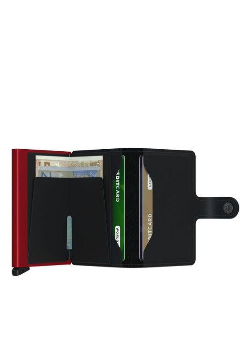 Secrid Miniwallet Wallet pasjeshouder van leer  - detail 3 zwart