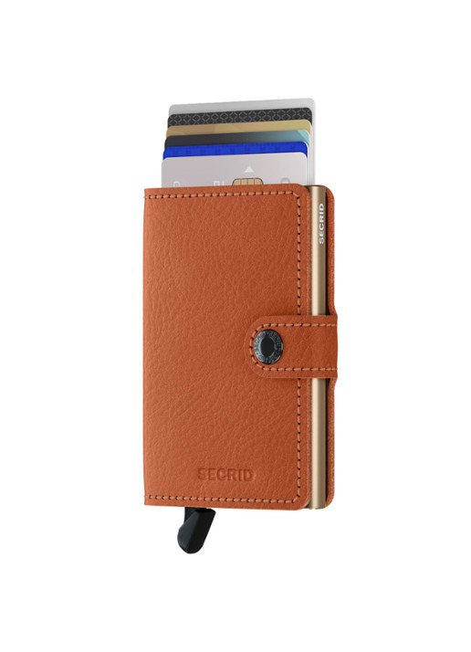 Secrid Miniwallet Wallet pasjeshouder van leer - voorkant 3 cognac