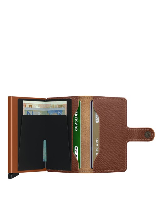 Secrid Miniwallet Wallet pasjeshouder van leer - detail 3 bruin