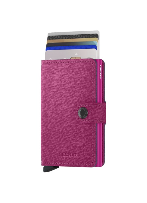 Secrid Miniwallet Wallet pasjeshouder van leer - voorkant 5 fuchsia