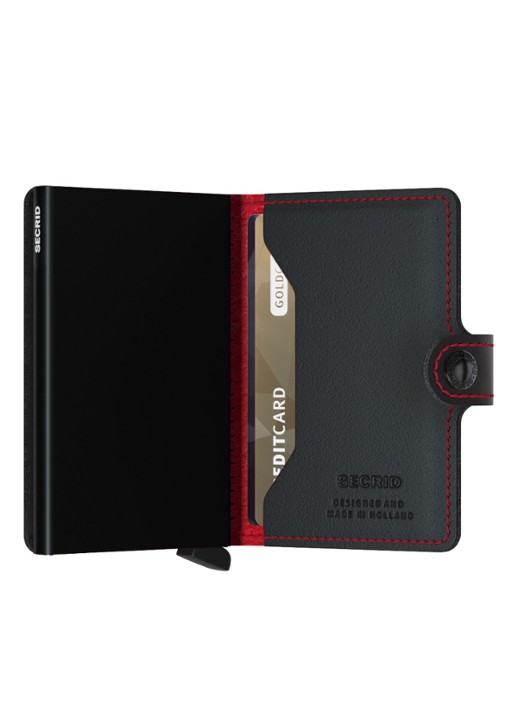 Secrid Miniwallet Wallet pasjeshouder van leer - detail 4 zwart