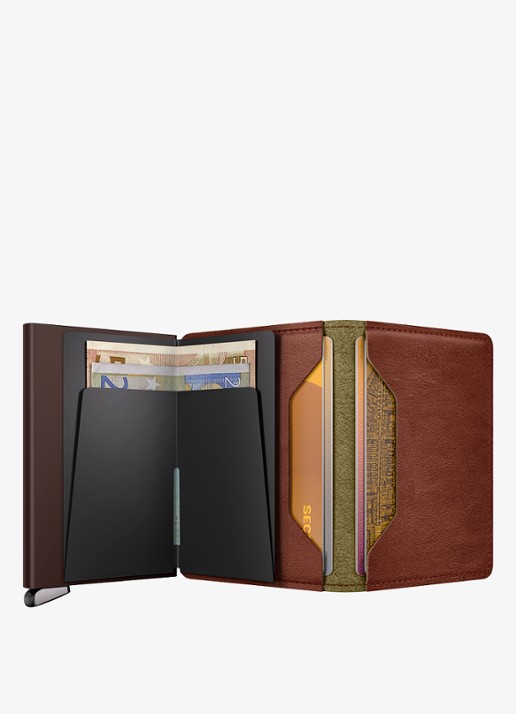 Secrid Slimwallet+ pasjeshouder van leer - detail 5 kastanjebruin