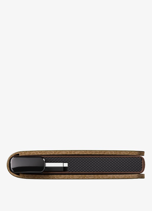 Secrid Slimwallet+ pasjeshouder van leer - detail 6 kastanjebruin