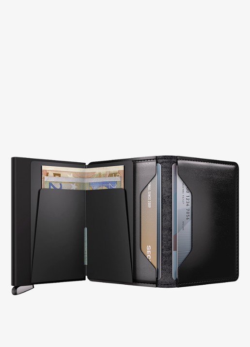 Secrid Slimwallet+ pasjeshouder van leer - detail 5 zwart