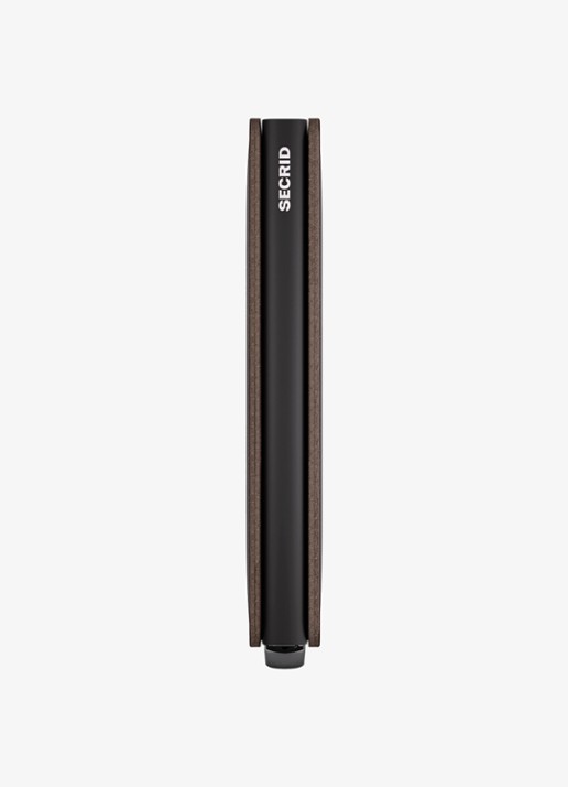 Secrid Slimwallet+ pasjeshouder van leer - achterkant 4 donkerbruin