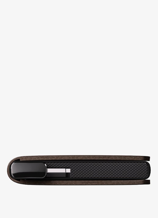 Secrid Slimwallet+ pasjeshouder van leer - detail 3 donkerbruin