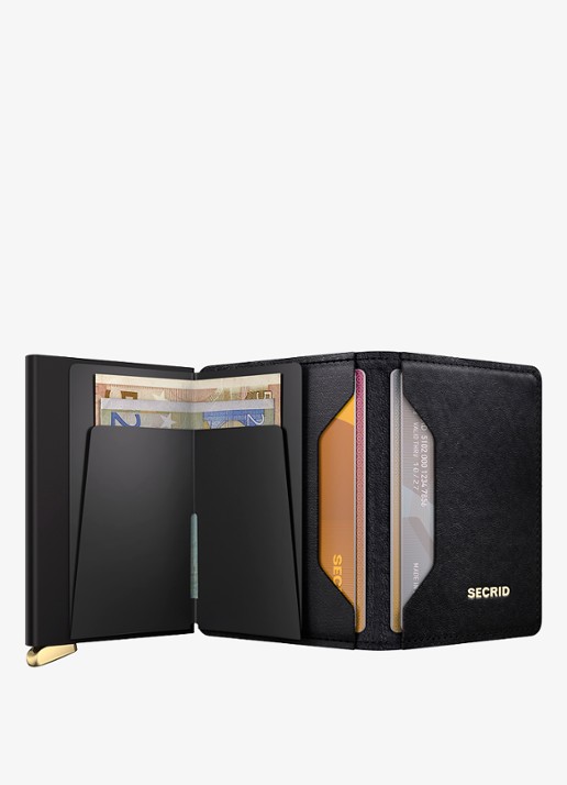 Secrid Slimwallet+ pasjeshouder van leer - detail 5 zwart