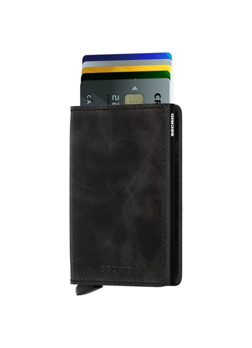Secrid Slimwallet Wallet pasjeshouder van leer - voorkant 6 antraciet