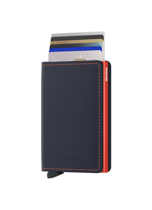 Secrid Slimwallet Wallet pasjeshouder van leer - voorkant 5 donkerblauw