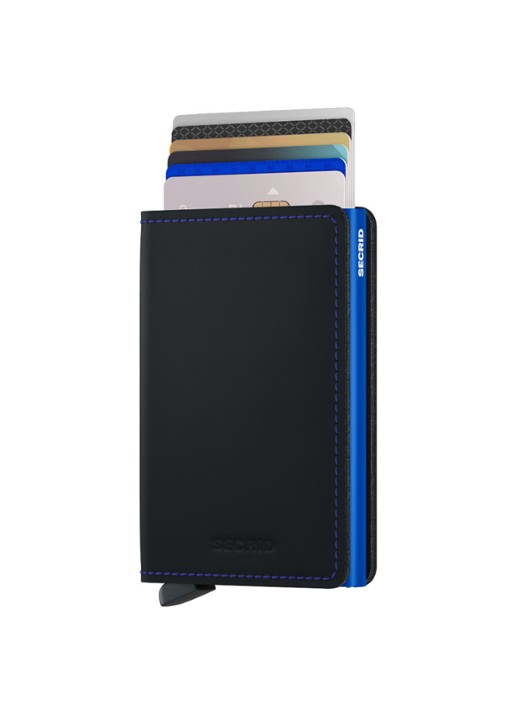 Secrid Slimwallet Wallet pasjeshouder van leer - voorkant 2 zwart