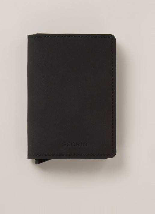 Secrid Soft Touch portemonnee van vegan leer - voorkant 2 zwart