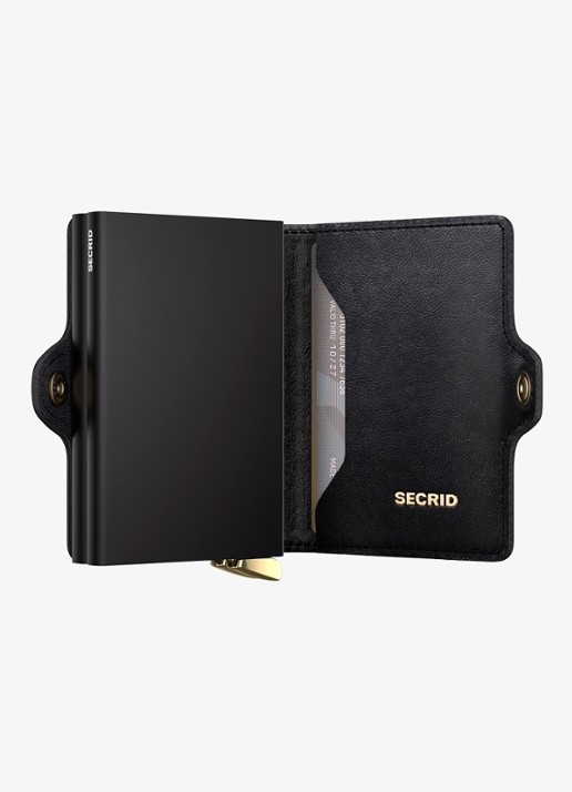 Secrid Twinwallet+ pasjeshouder van leer - detail 4 zwart