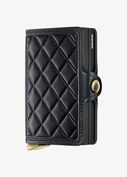 Secrid Twinwallet+ pasjeshouder van leer - voorkant 3 zwart