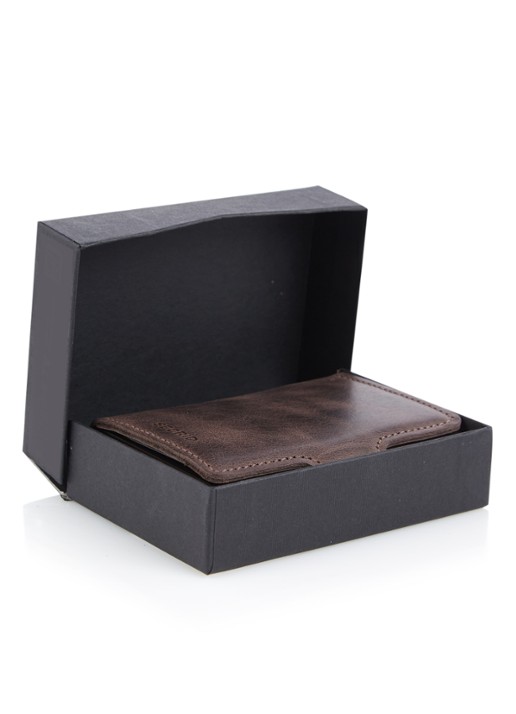 Secrid Twinwallet Wallet pasjeshouder van leer - detail 2 donkerbruin