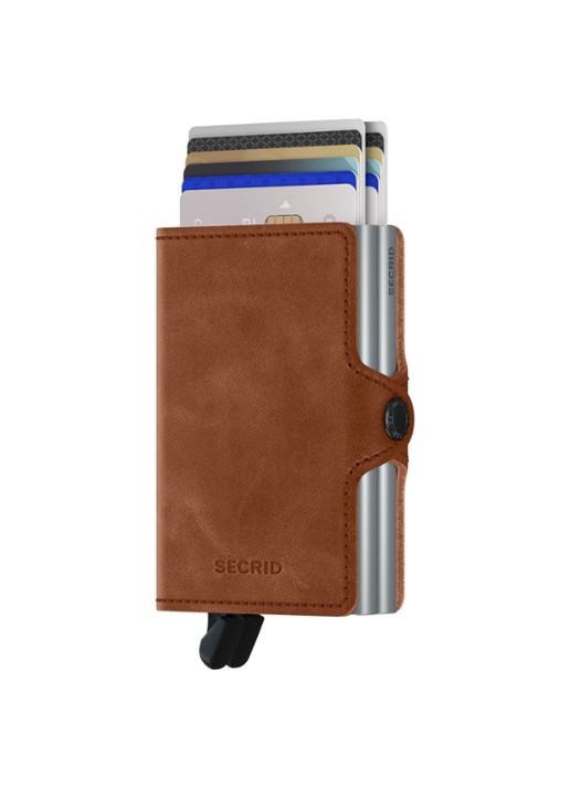 Secrid Twinwallet Wallet pasjeshouder van leer - voorkant 5 bruin