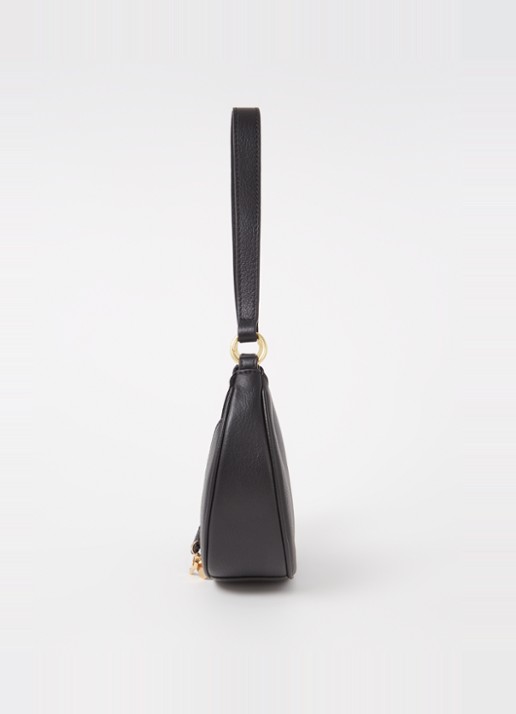 See By Chloé Hana Half Moon schoudertas van leer met suède details - detail 5 zwart