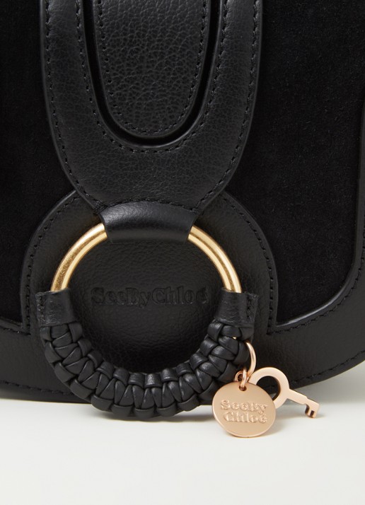 See By Chloé Hana Mini crossbodytas van geitenleer - detail 4 zwart