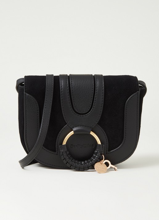 See By Chloé Hana Mini crossbodytas van geitenleer - voorkant 5 zwart