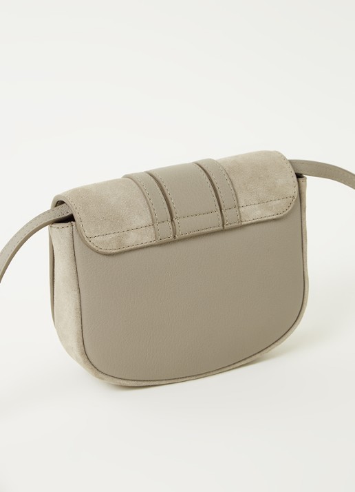 See By Chloé Hana Mini XS crossbodytas van leer met suède details - detail 3 middengrijs