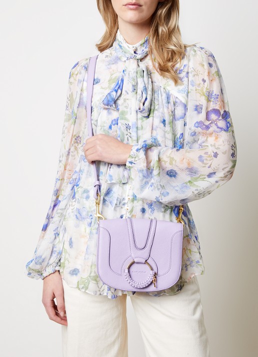 See By Chloé Hana Small crossbodytas van geitenleer  - voorkant 5 lila