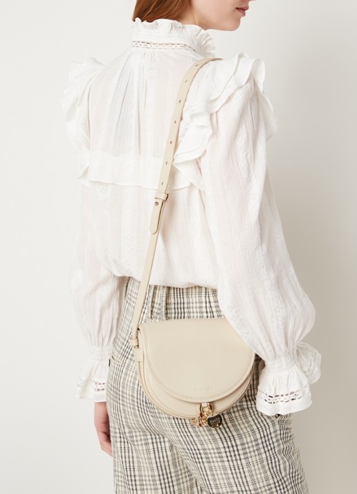 See By Chloé Mara crossbodytas van leer - voorkant 2 beige